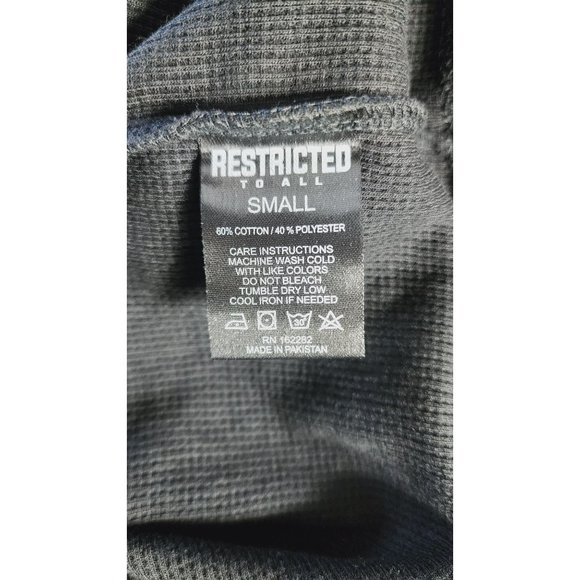 Restricted Logo Embroidered Black Long Sleeve Hooded Sweatshirt, Small - Picture 6 of 15